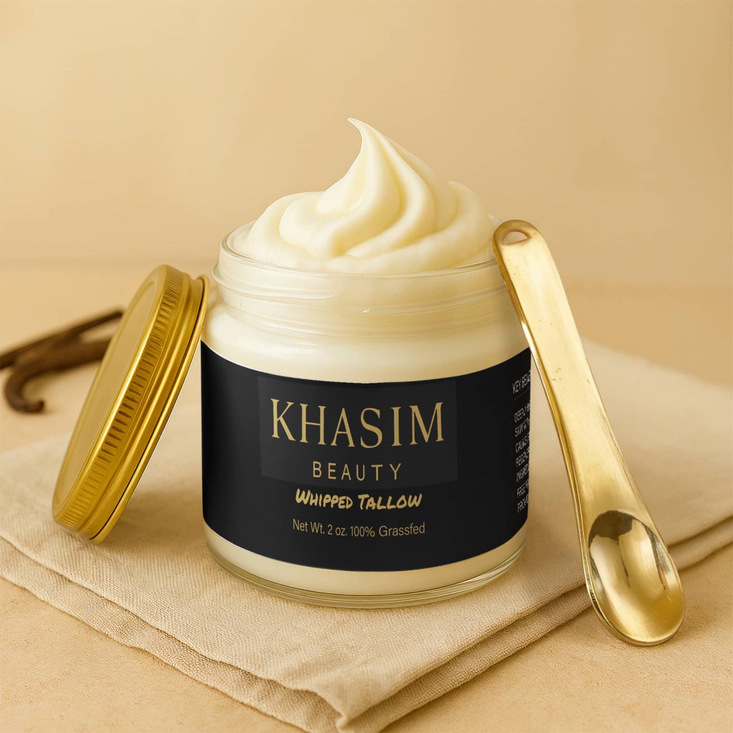 Whipped Grass-Fed Tallow Balm with Vanilla Bean